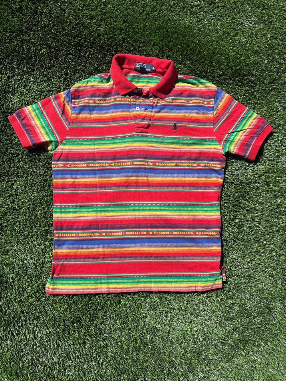 Vintage Polo by Ralph Lauren Men’s Short Sleeve Striped Polo Multicolor